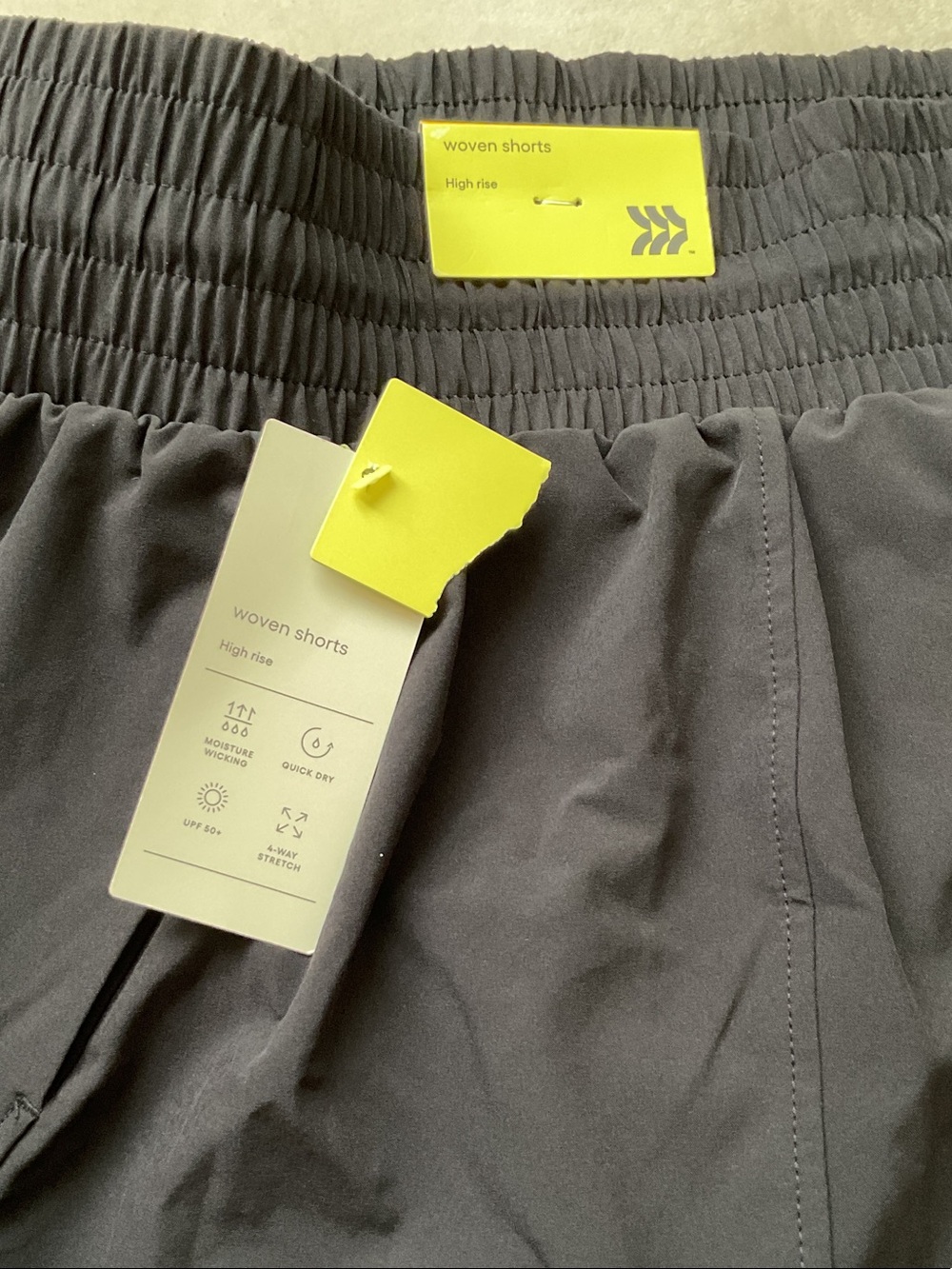 all in motion Black Athletic Shorts with Smocked Waist - Picture 5 of 5